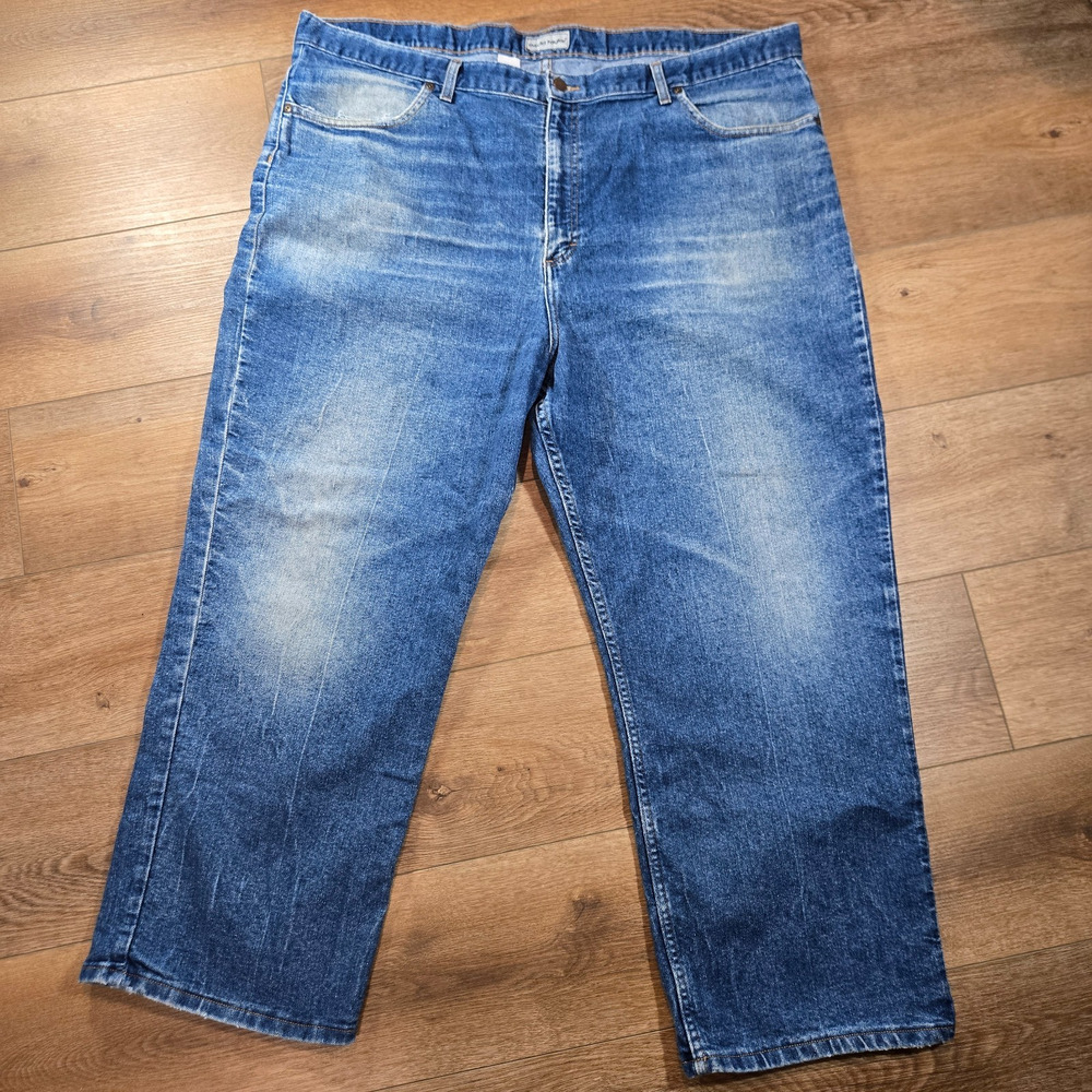 Vintage David Taylor Jeans 42x28 Straight Leg Faded Blue Denim Retro Workwear